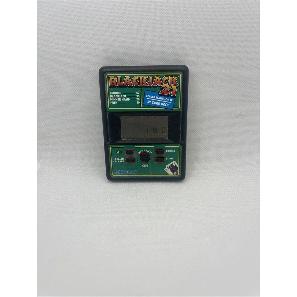 Radica Pocket Video Blackjack 21 Electronic Game Model 450 Tested Works